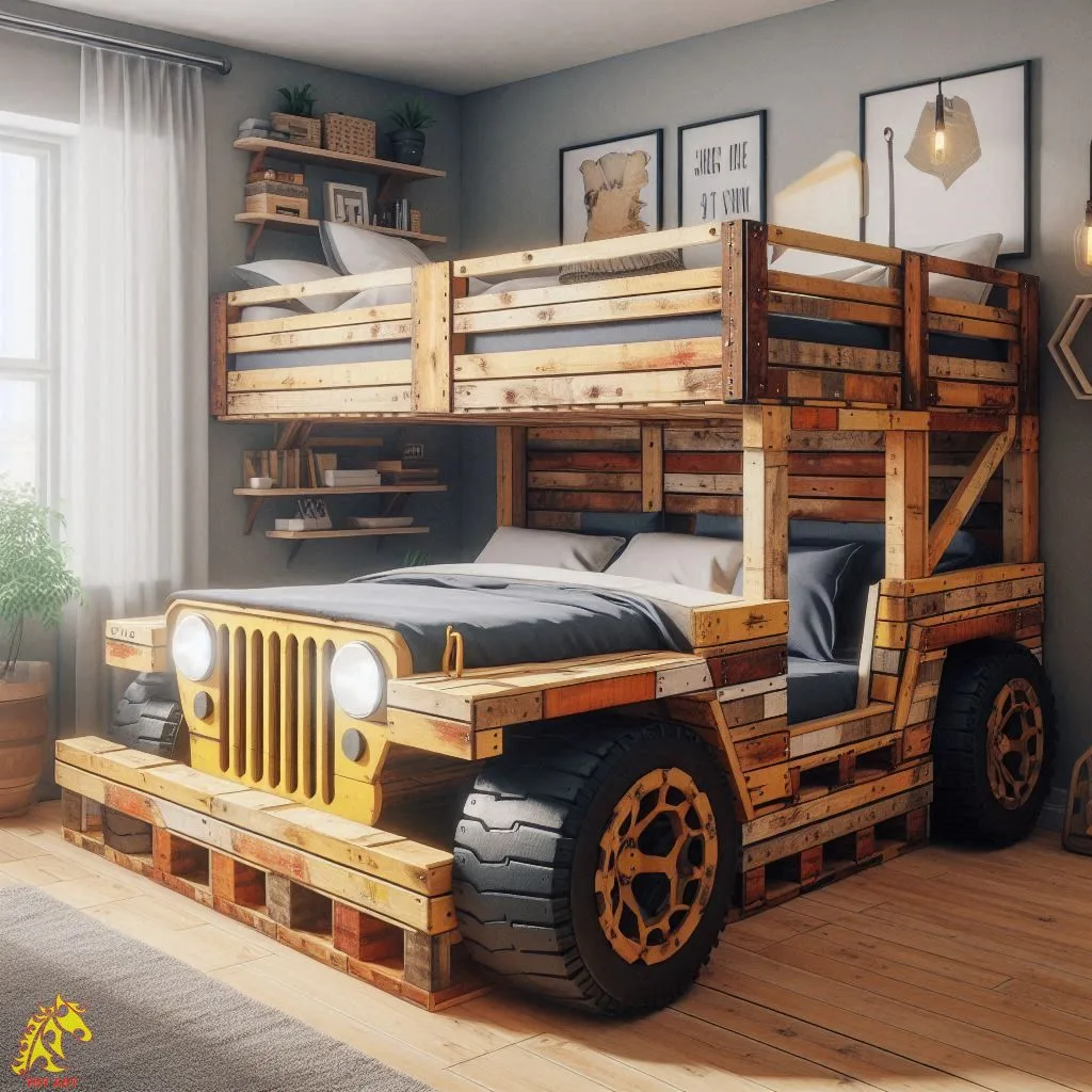 Jeep Inspired Pallet Bunk Bed: A Journey into Adventure and Imagination