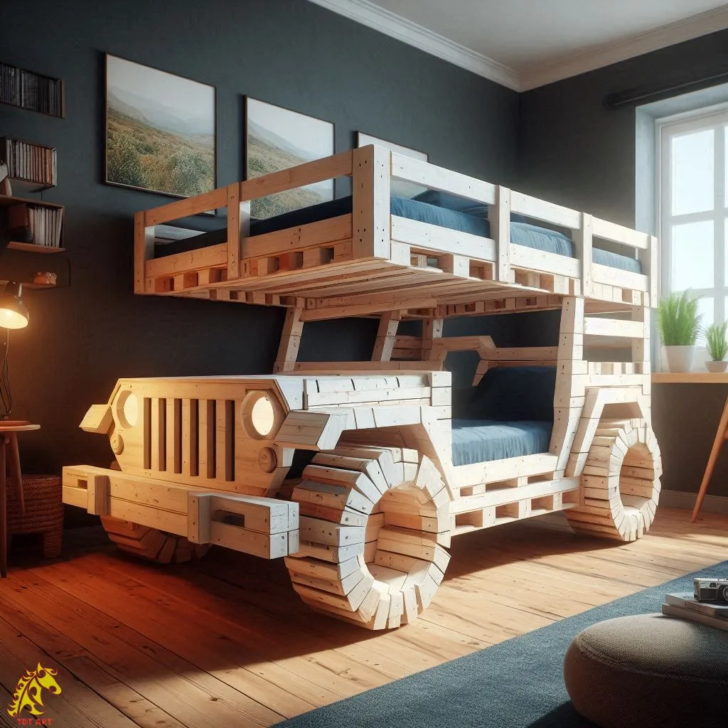 Jeep Inspired Pallet Bunk Bed: A Journey into Adventure and Imagination