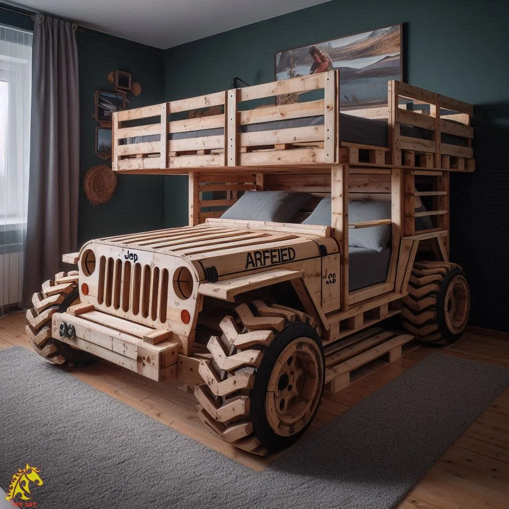 Jeep Inspired Pallet Bunk Bed: A Journey into Adventure and Imagination