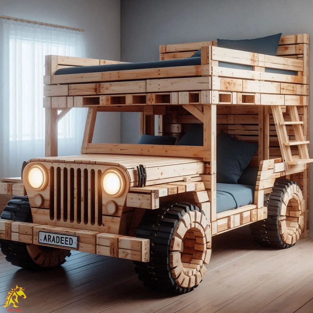 Jeep Inspired Pallet Bunk Bed: A Journey into Adventure and Imagination