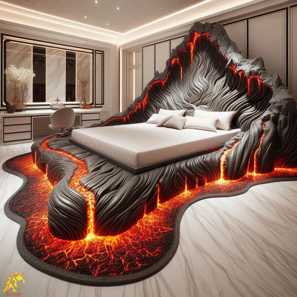 Lava-Inspired Bed: Dive into the Depths of Design