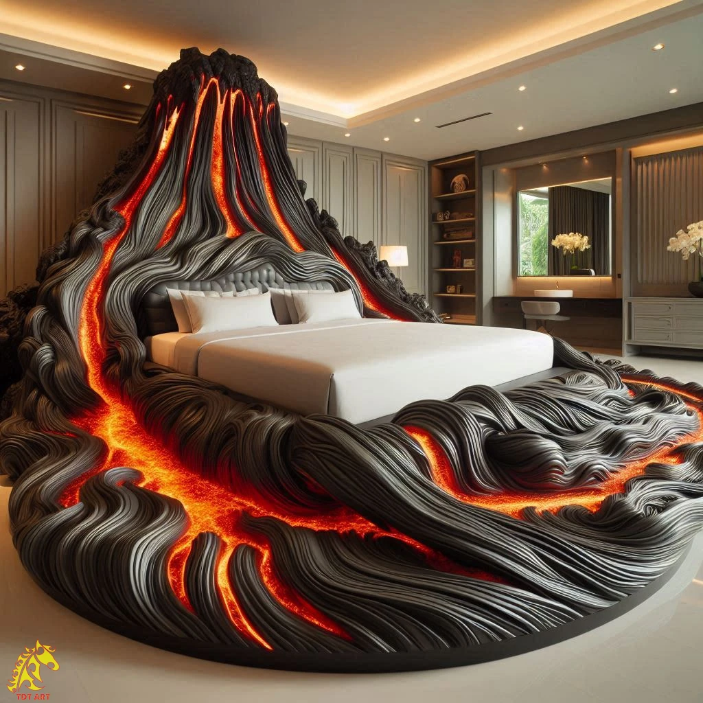 Lava-Inspired Bed: Dive into the Depths of Design