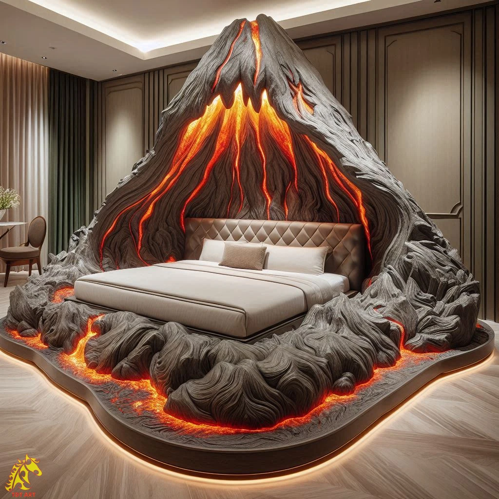 Lava-Inspired Bed: Dive into the Depths of Design