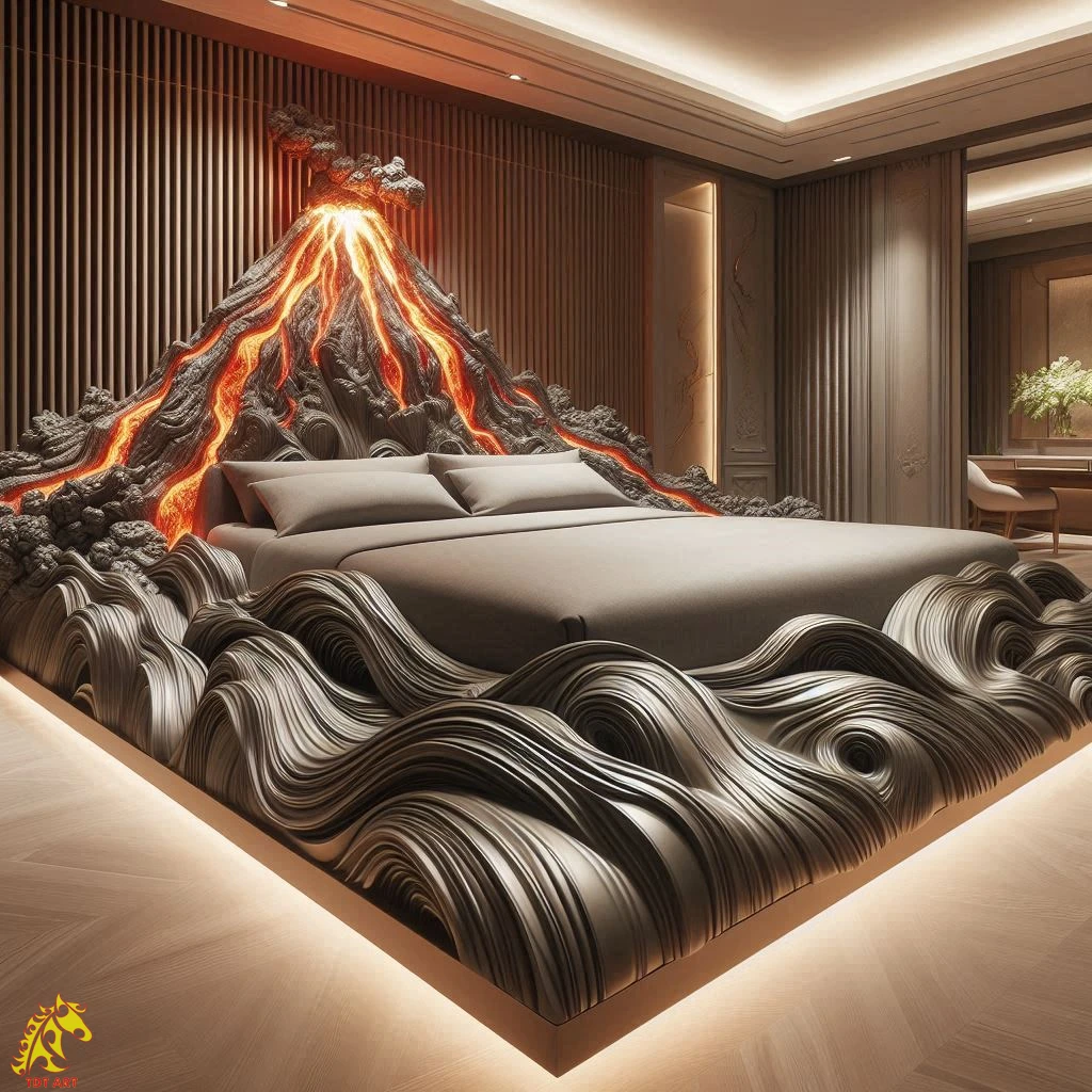 Lava-Inspired Bed: Dive into the Depths of Design