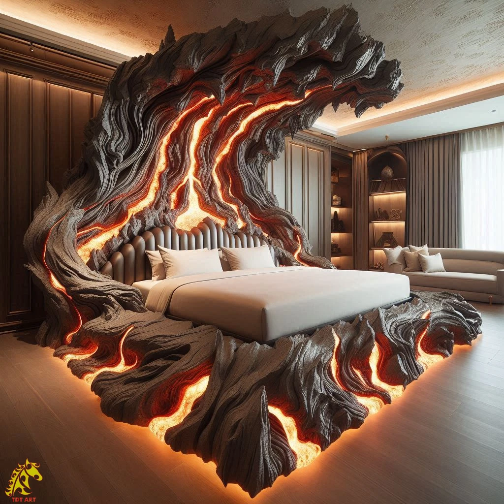 Lava-Inspired Bed: Dive into the Depths of Design