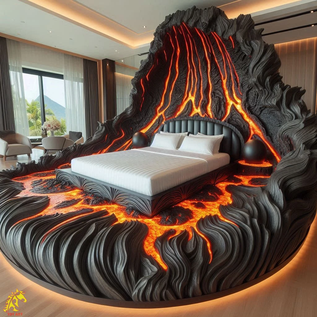 Lava-Inspired Bed: Dive into the Depths of Design