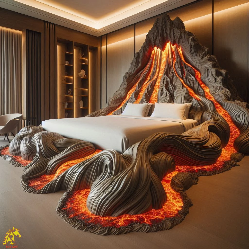 Lava-Inspired Bed: Dive into the Depths of Design