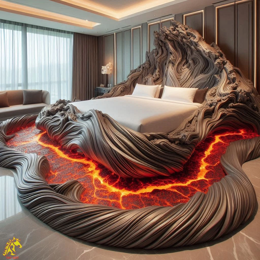 Lava-Inspired Bed: Dive into the Depths of Design