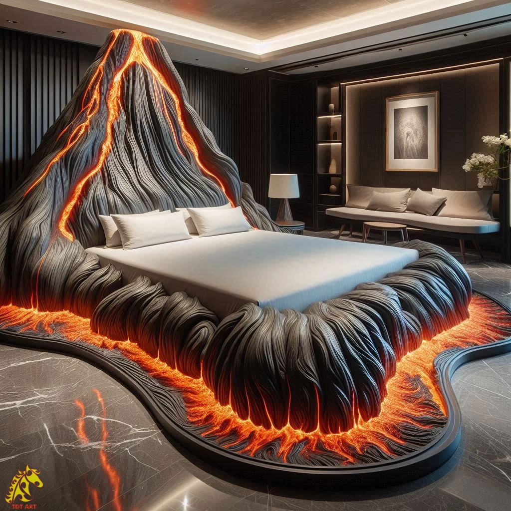 Lava-Inspired Bed: Dive into the Depths of Design