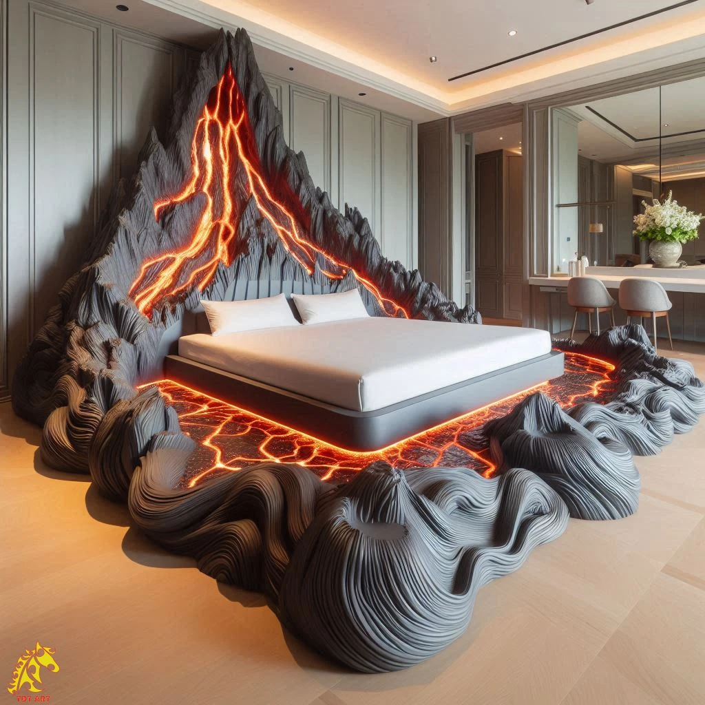 Lava-Inspired Bed: Dive into the Depths of Design