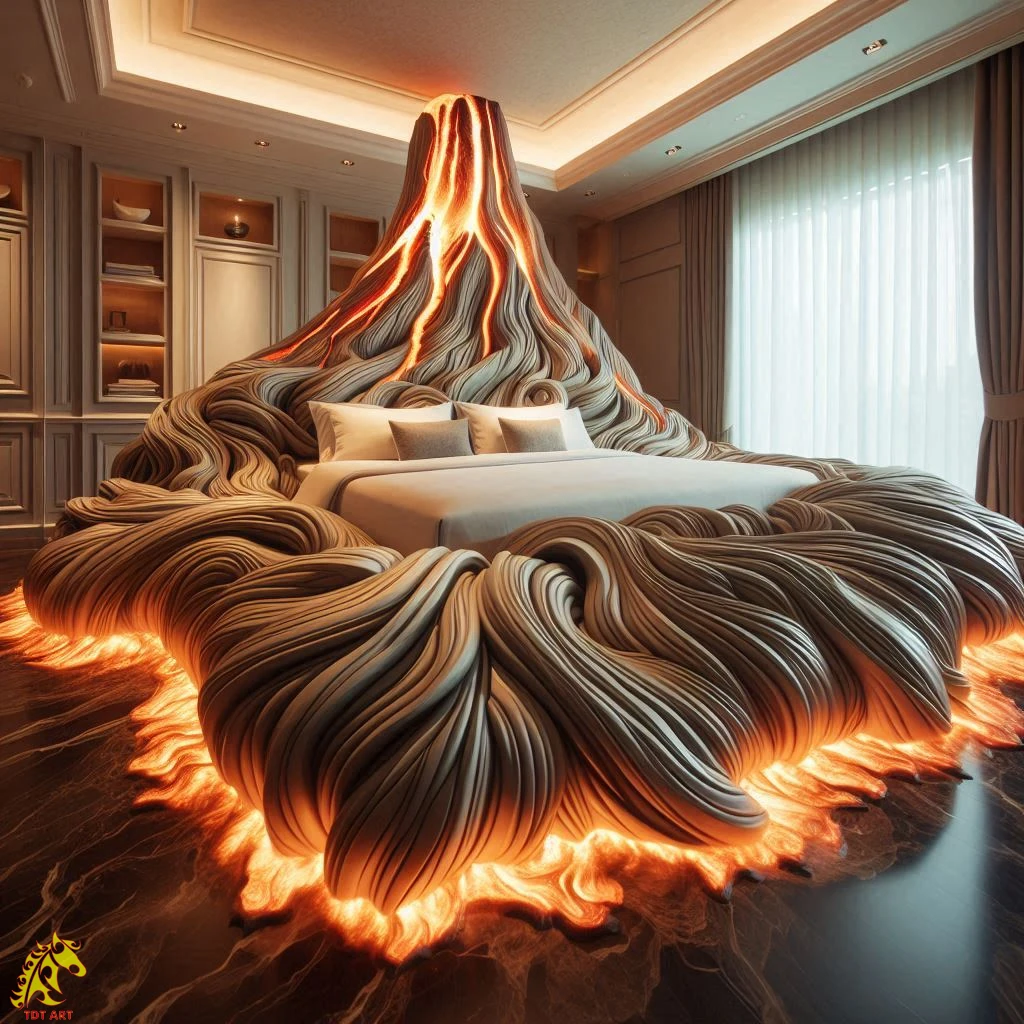 Lava-Inspired Bed: Dive into the Depths of Design