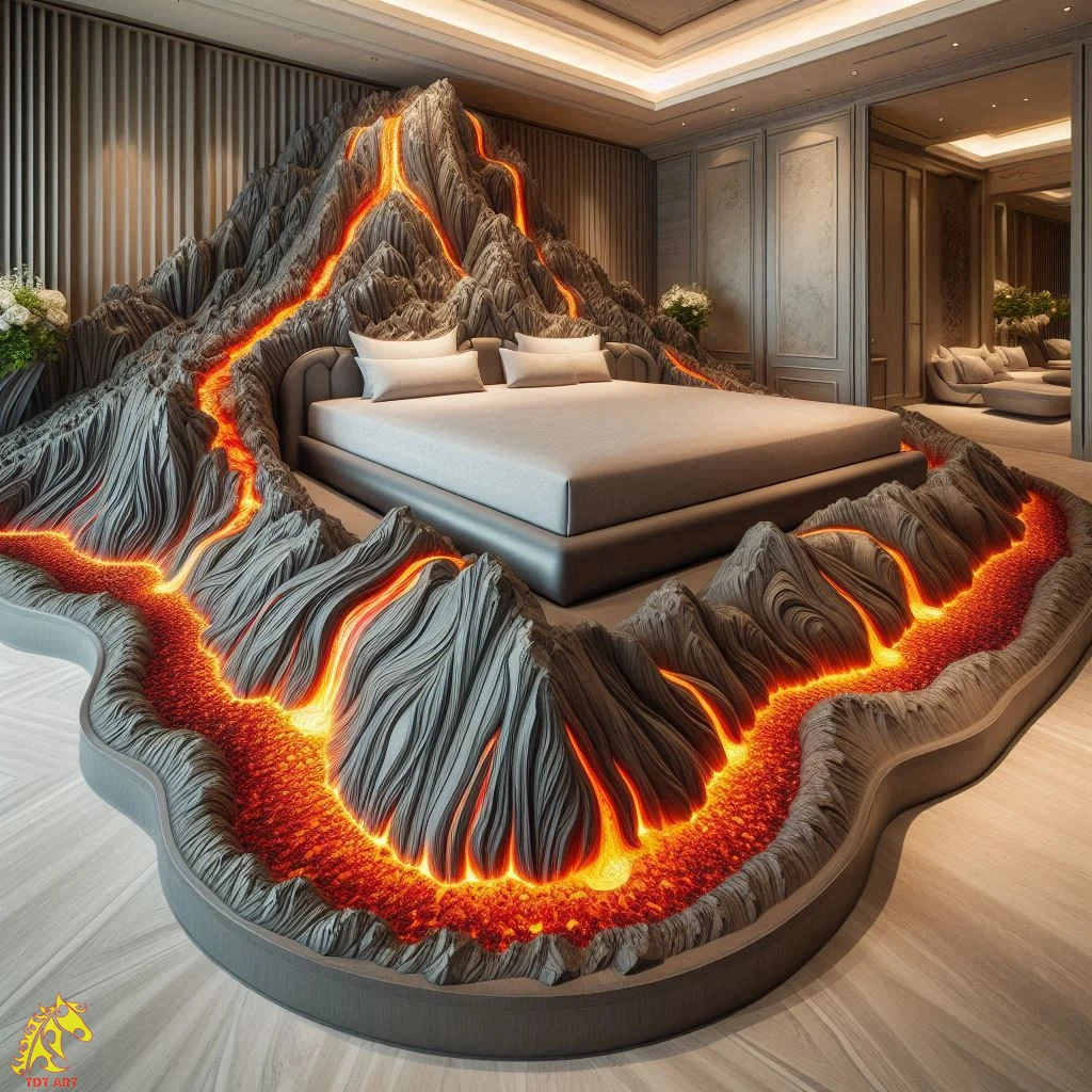 Lava-Inspired Bed: Dive into the Depths of Design