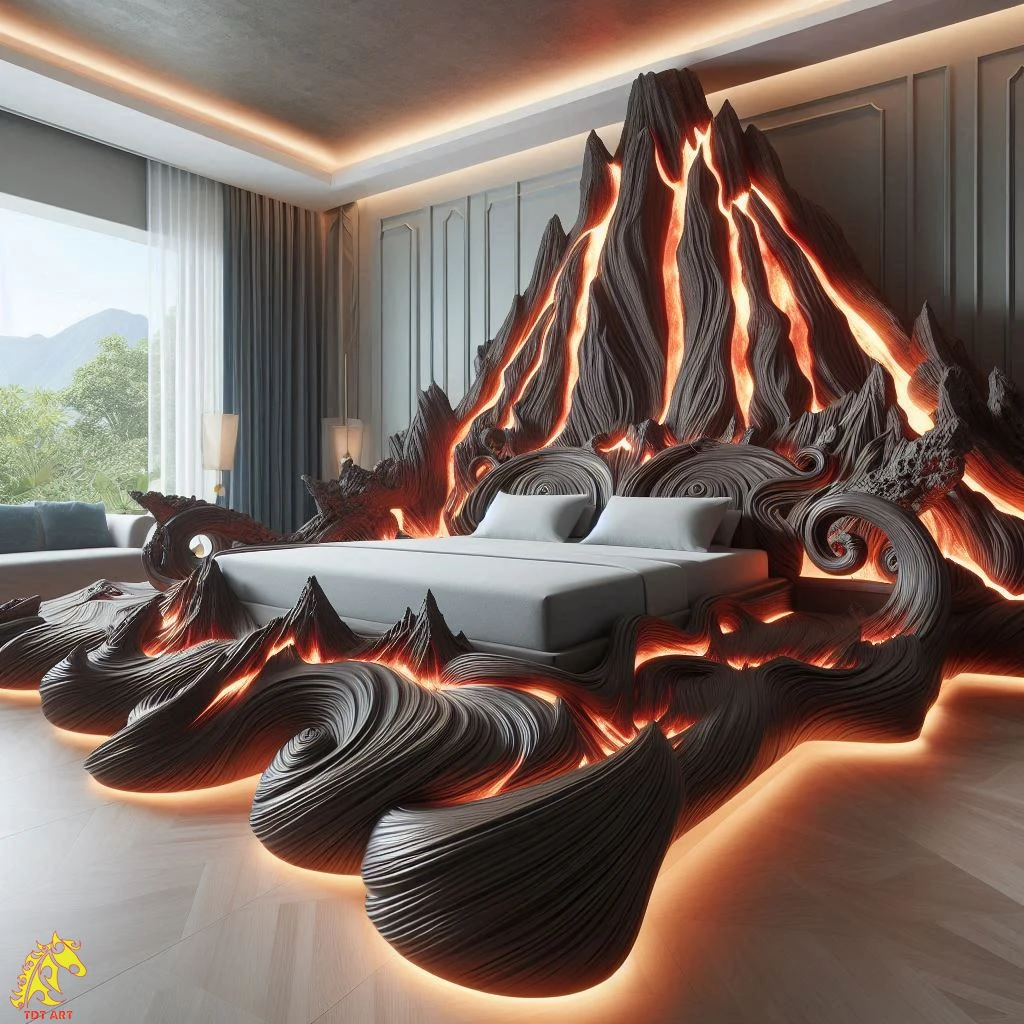 Lava-Inspired Bed: Dive into the Depths of Design