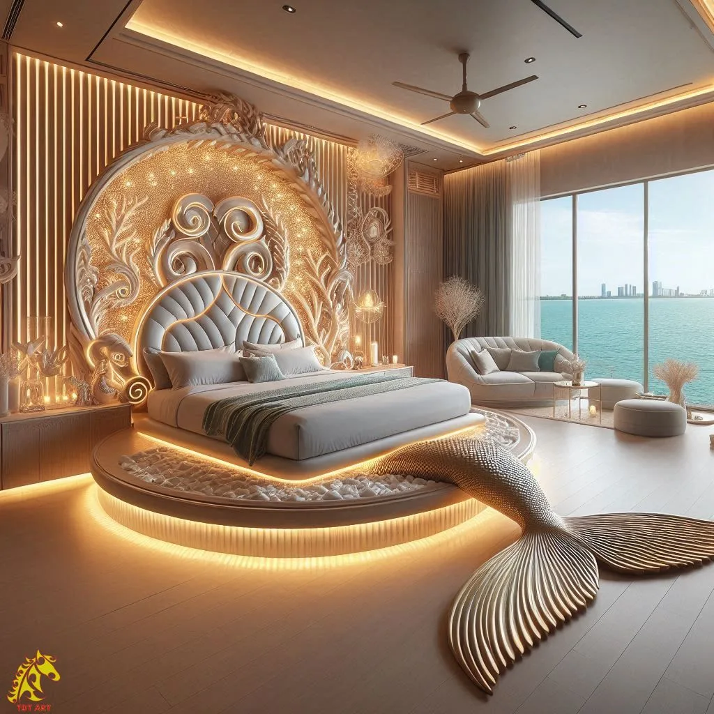 Mermaid’s Tail Shaped Bed Design: Dive into Fantasy Living