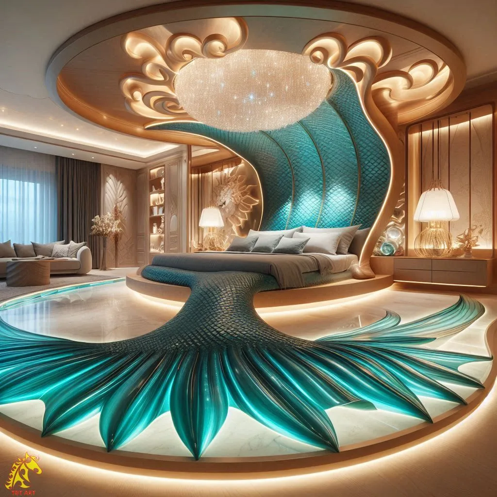 Mermaid’s Tail Shaped Bed Design: Dive into Fantasy Living