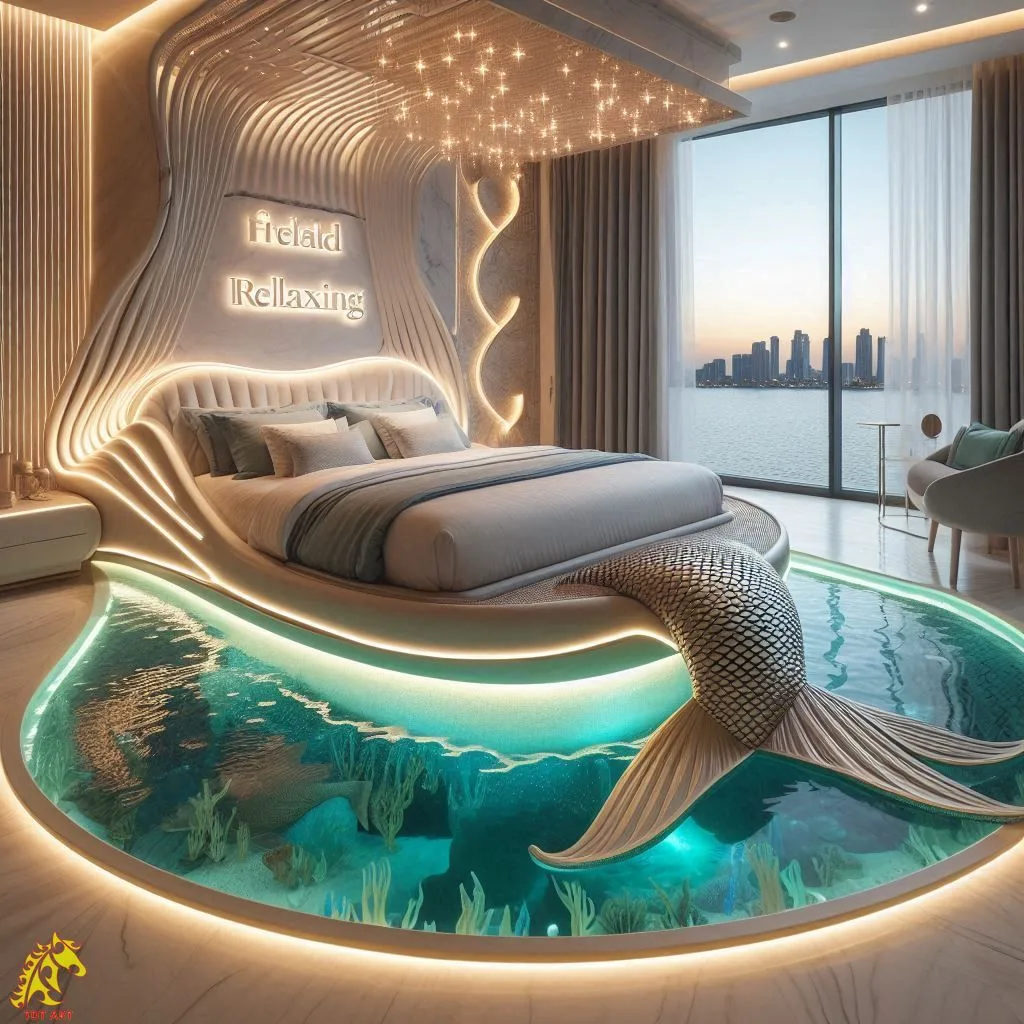 Mermaid’s Tail Shaped Bed Design: Dive into Fantasy Living