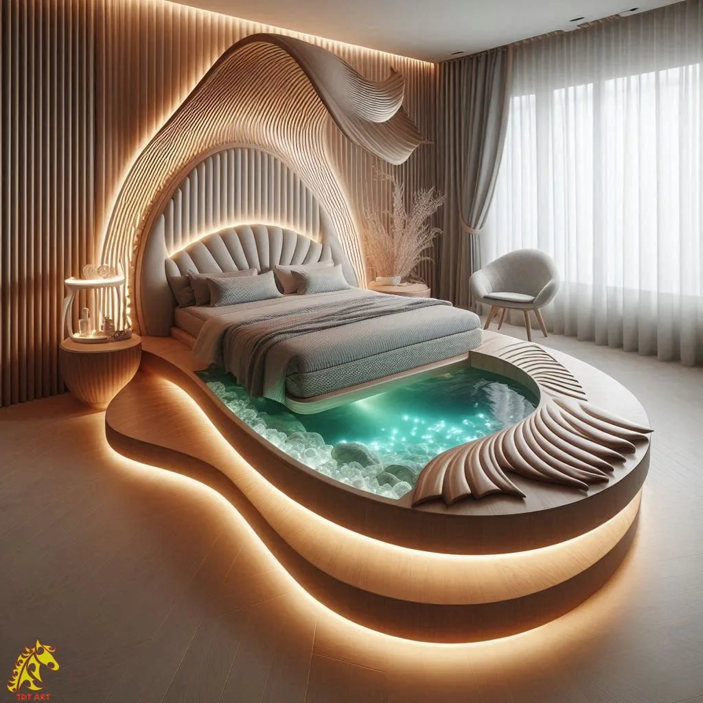 Mermaid’s Tail Shaped Bed Design: Dive into Fantasy Living