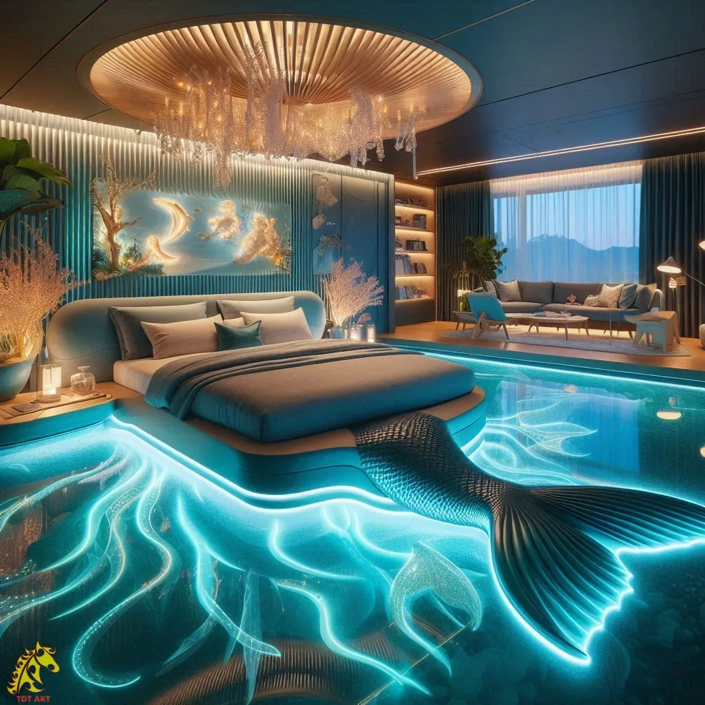 Mermaid’s Tail Shaped Bed Design: Dive into Fantasy Living