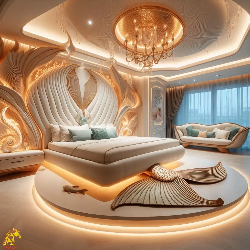 Mermaid’s Tail Shaped Bed Design: Dive into Fantasy Living