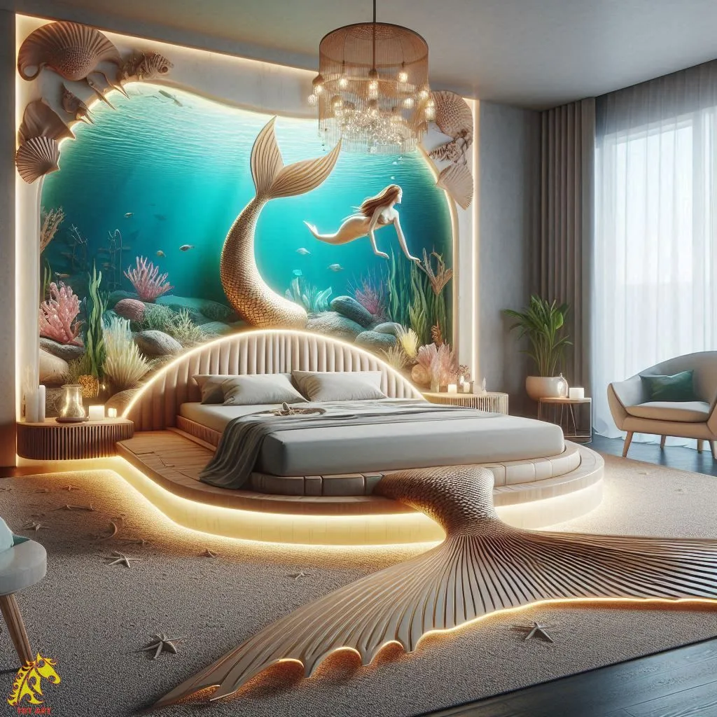 Mermaid’s Tail Shaped Bed Design: Dive into Fantasy Living