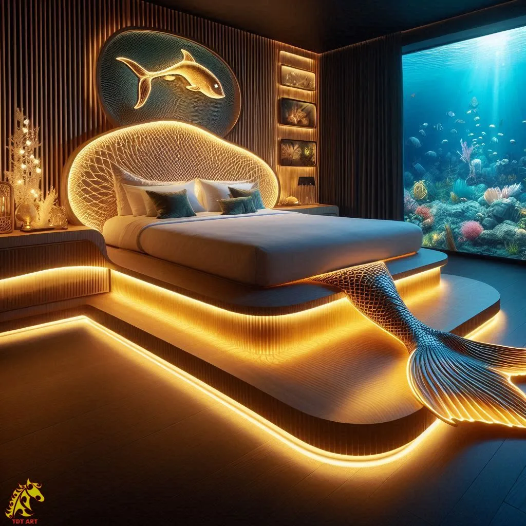 Mermaid’s Tail Shaped Bed Design: Dive into Fantasy Living