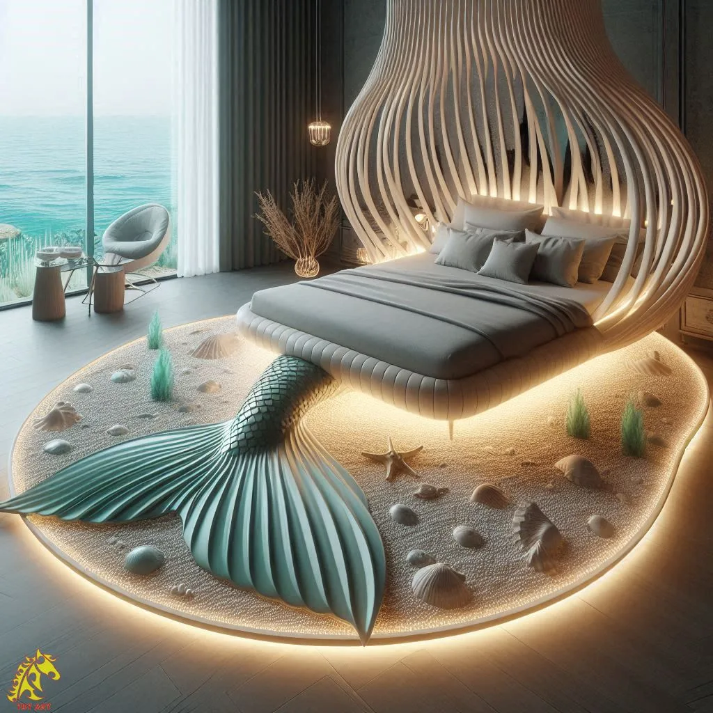 Mermaid’s Tail Shaped Bed Design: Dive into Fantasy Living