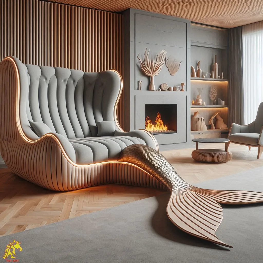 Mermaid’s Tail-Shaped Relax Sofa Design: Whimsical Home Accent