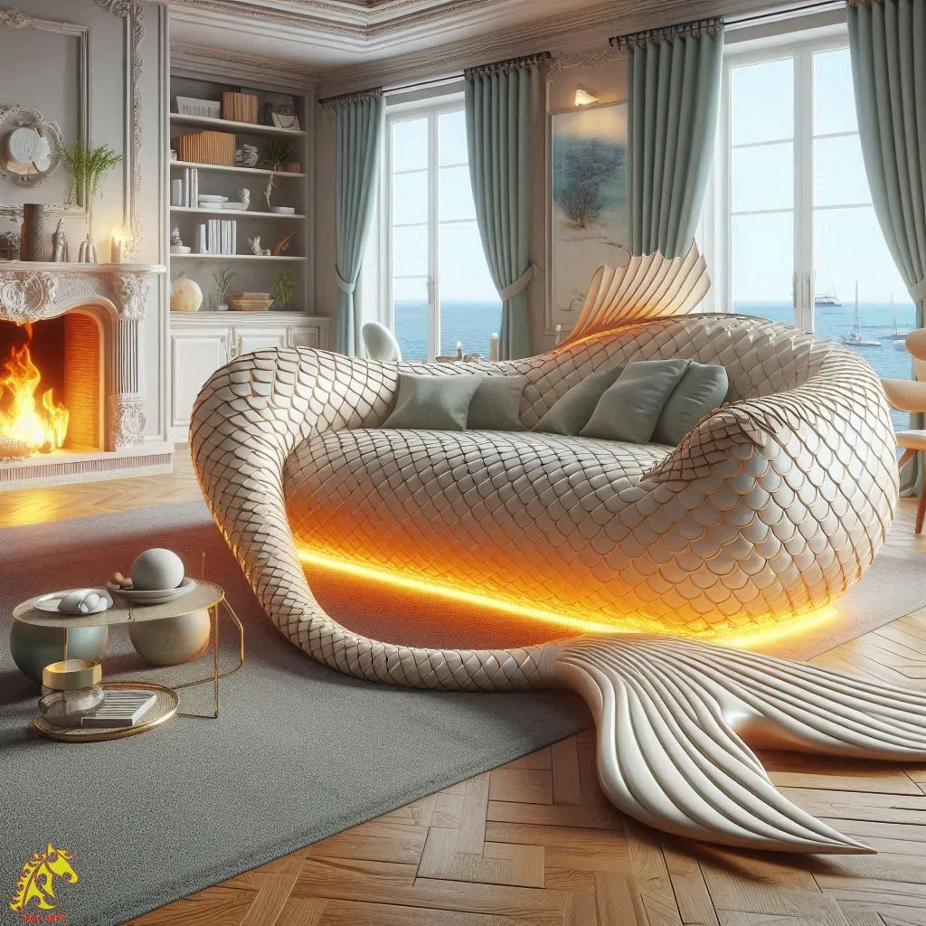 Mermaid’s Tail-Shaped Relax Sofa Design: Whimsical Home Accent