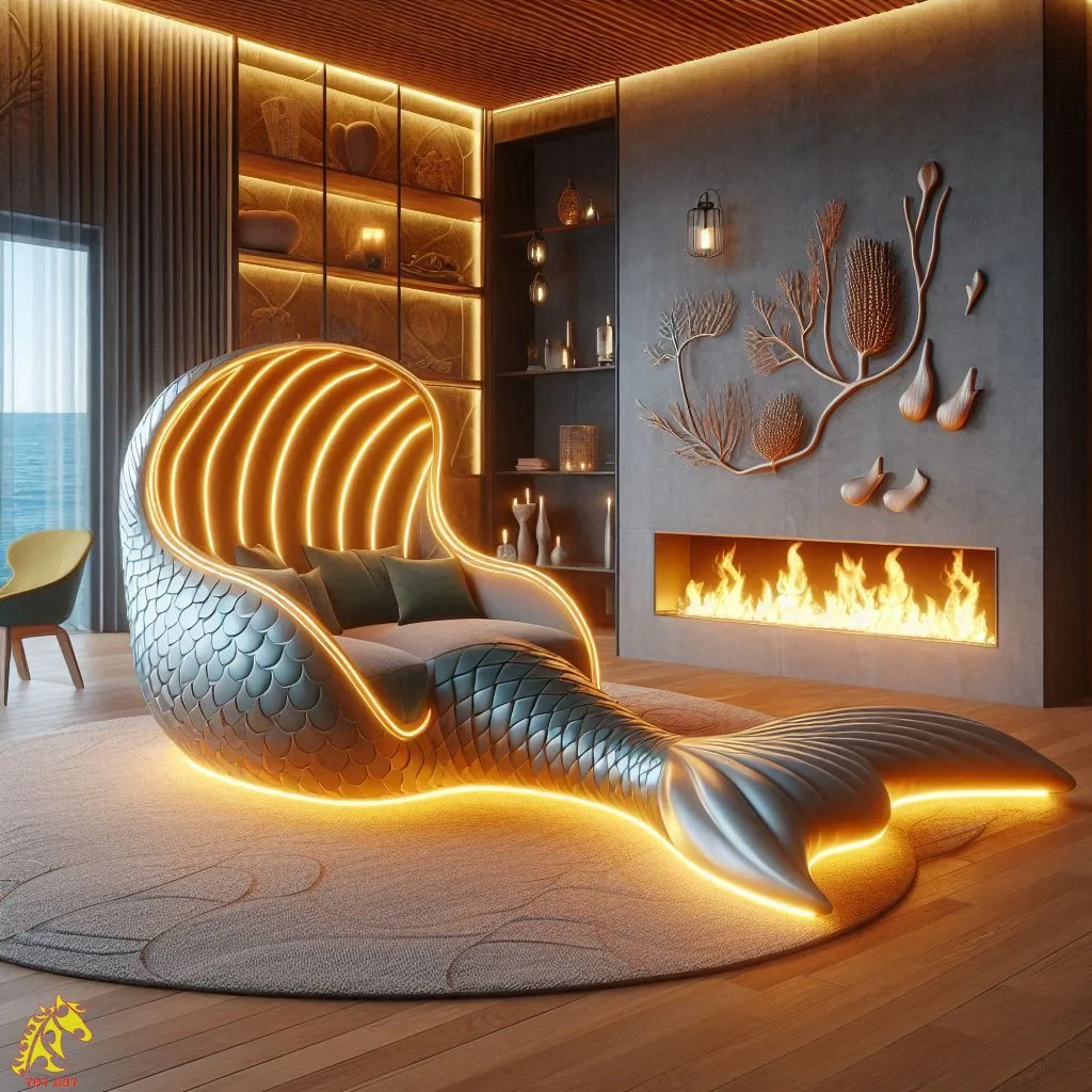 Mermaid’s Tail-Shaped Relax Sofa Design: Whimsical Home Accent