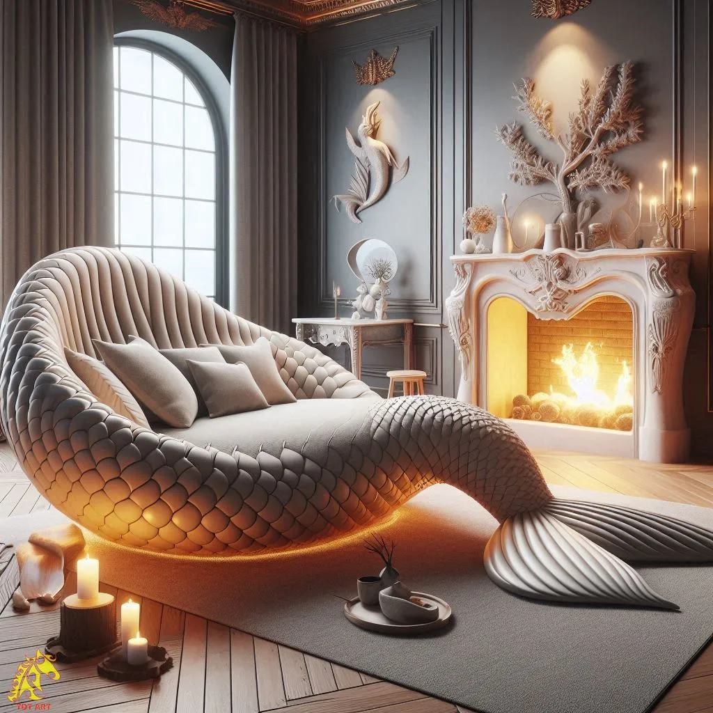 Mermaid’s Tail-Shaped Relax Sofa Design: Whimsical Home Accent