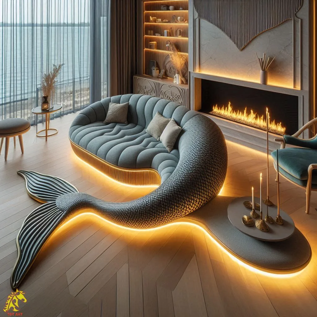 Mermaid’s Tail-Shaped Relax Sofa Design: Whimsical Home Accent