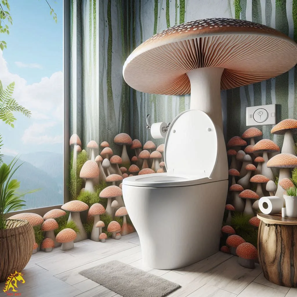 Mushroom-Inspired Toilet Design: Exploring Contemporary Restroom Architecture