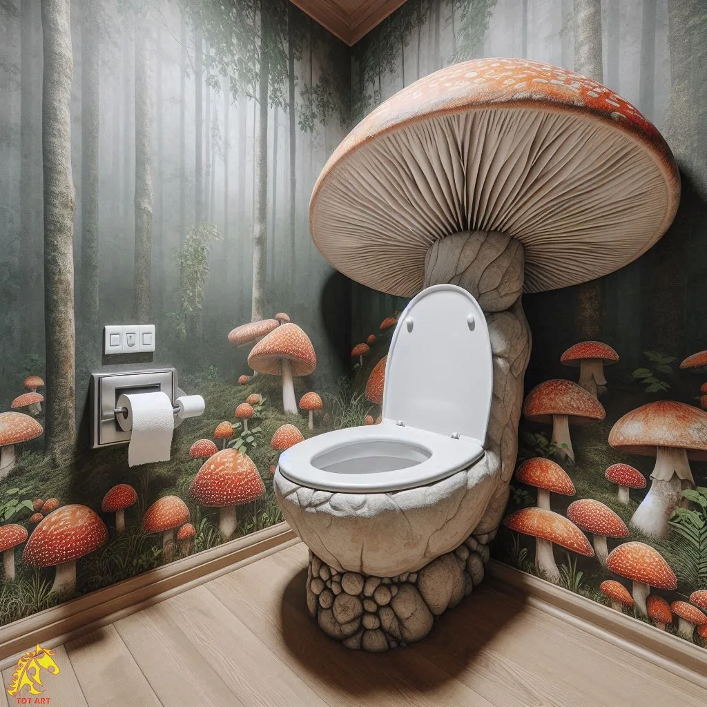 Mushroom-Inspired Toilet Design: Exploring Contemporary Restroom Architecture