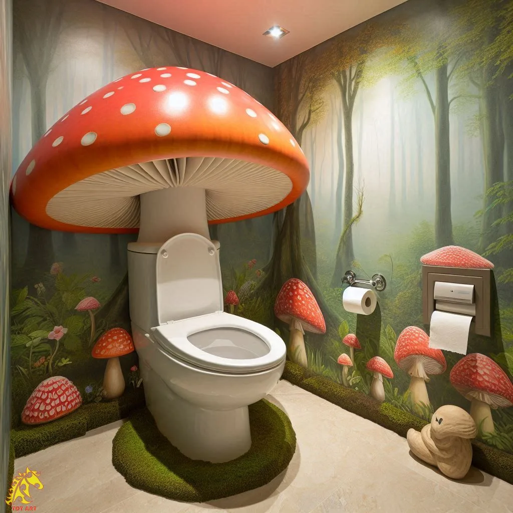 Mushroom-Inspired Toilet Design: Exploring Contemporary Restroom Architecture