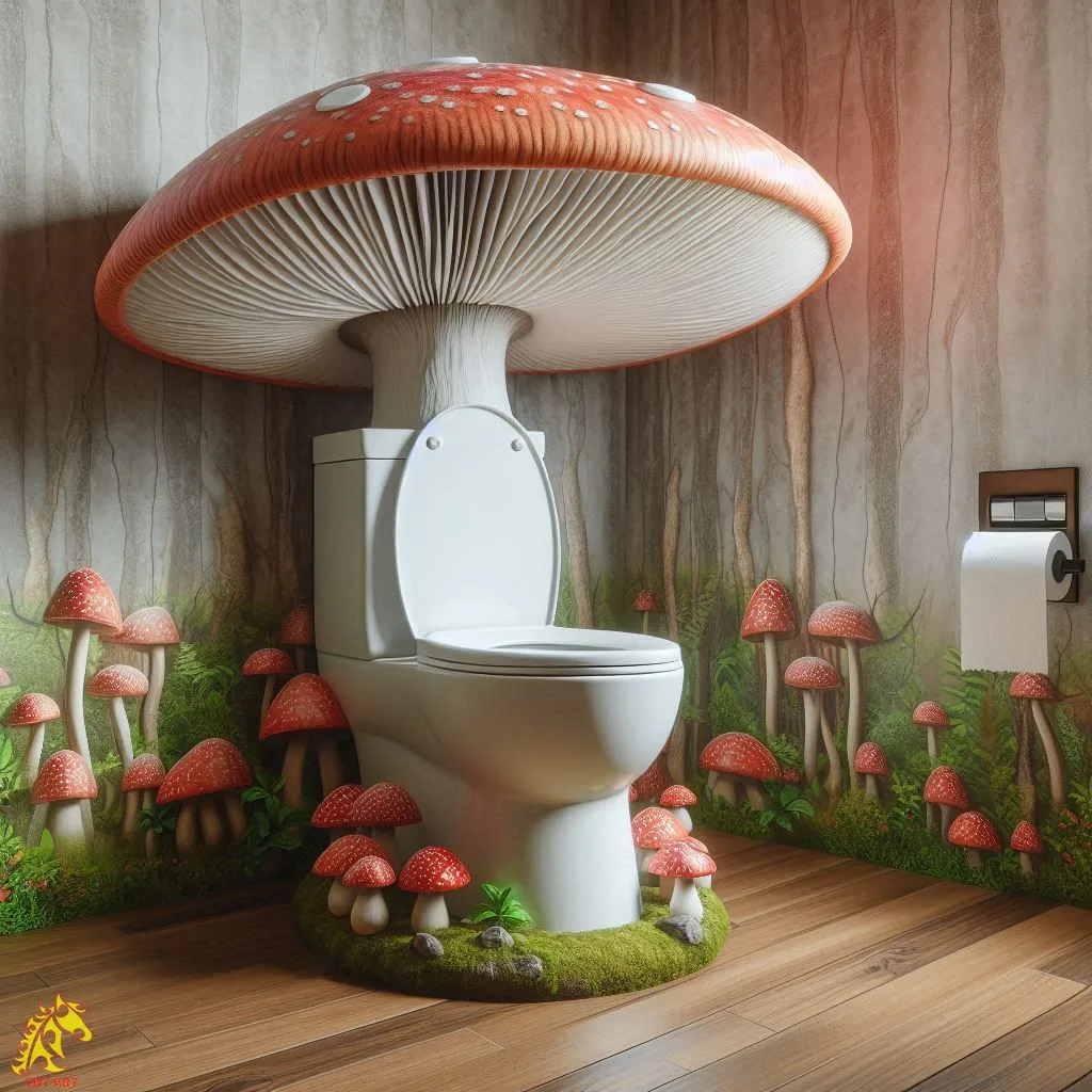 Mushroom-Inspired Toilet Design: Exploring Contemporary Restroom Architecture