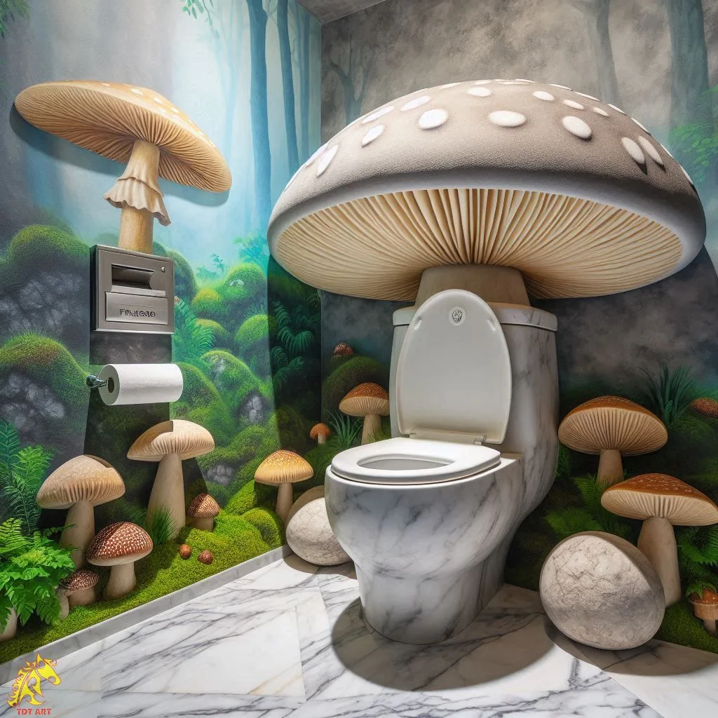 Mushroom-Inspired Toilet Design: Exploring Contemporary Restroom Architecture