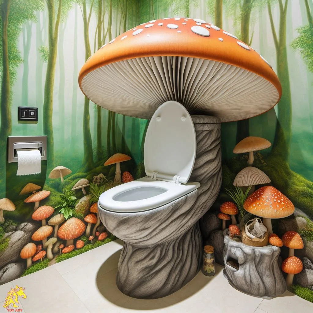 Mushroom-Inspired Toilet Design: Exploring Contemporary Restroom Architecture