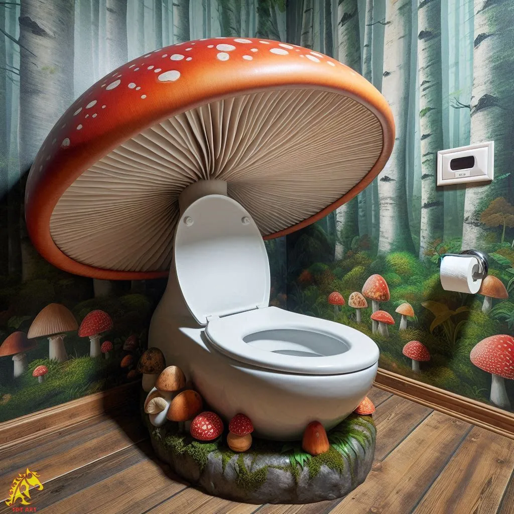 Mushroom-Inspired Toilet Design: Exploring Contemporary Restroom Architecture