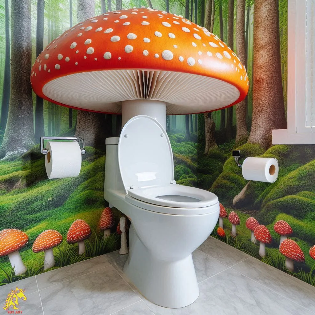 Mushroom-Inspired Toilet Design: Exploring Contemporary Restroom Architecture