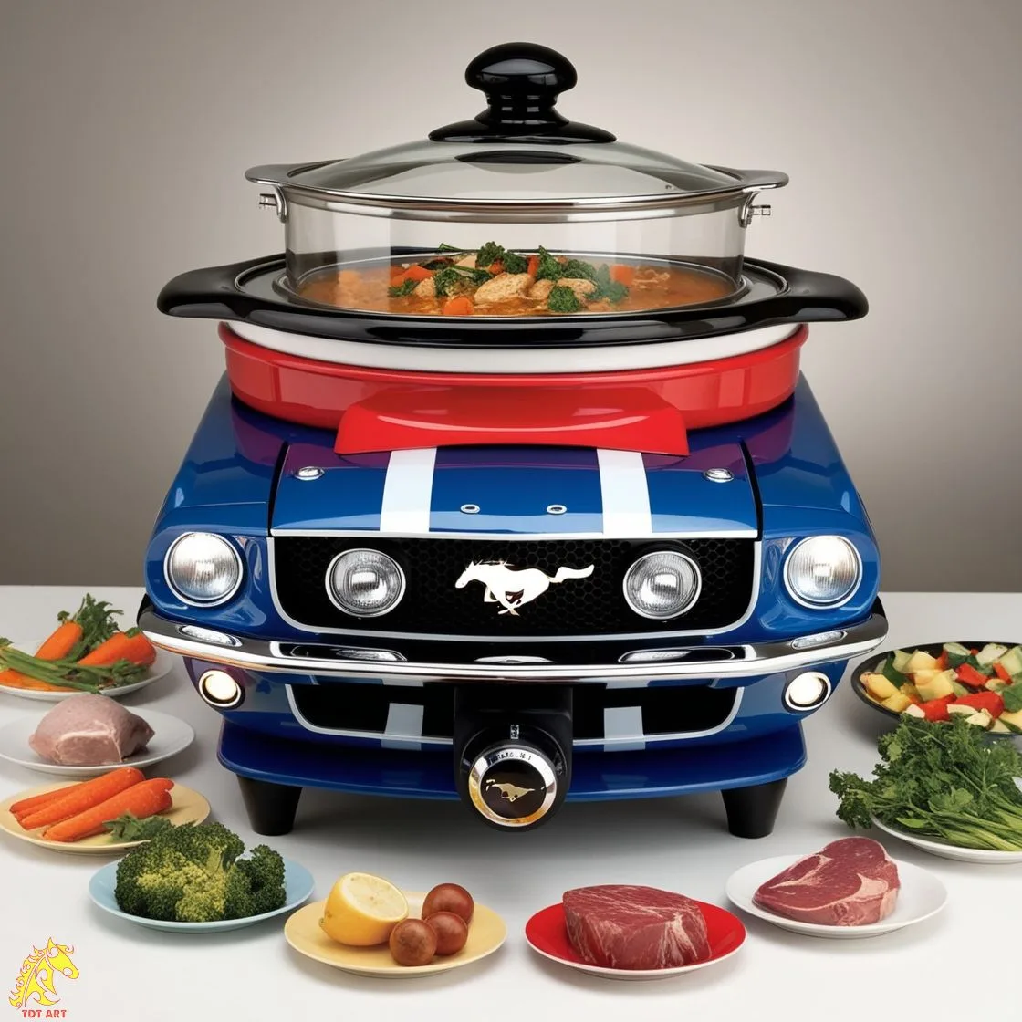 Mustang-Inspired Slow Cooker Design – A Fusion of Style and Functionality