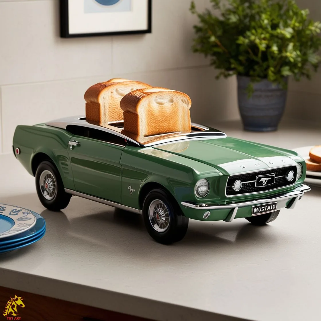 The Rise of the Mustang-Shaped Toaster Design: A Blend of Functionality and Automotive Elegance