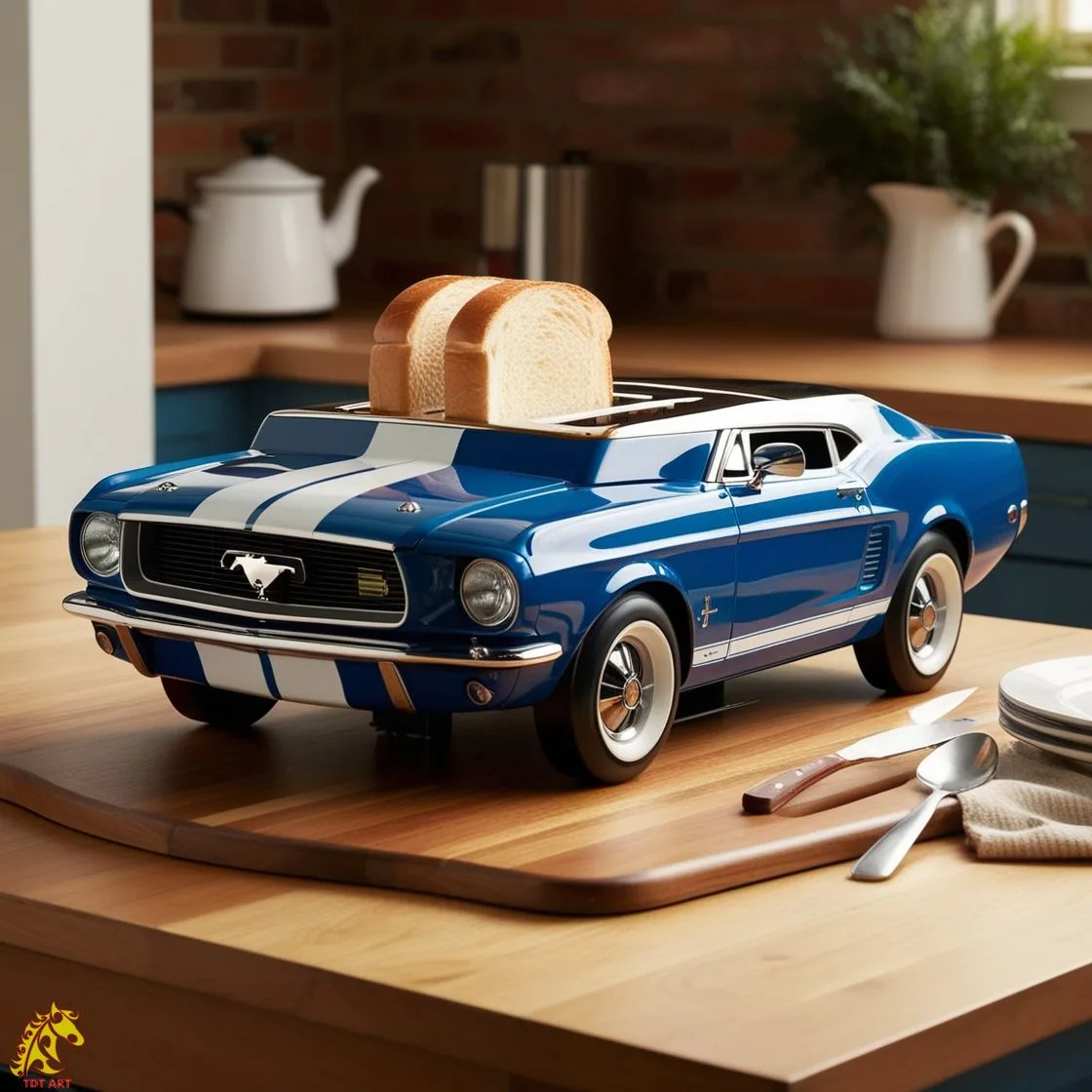 The Rise of the Mustang-Shaped Toaster Design: A Blend of Functionality and Automotive Elegance