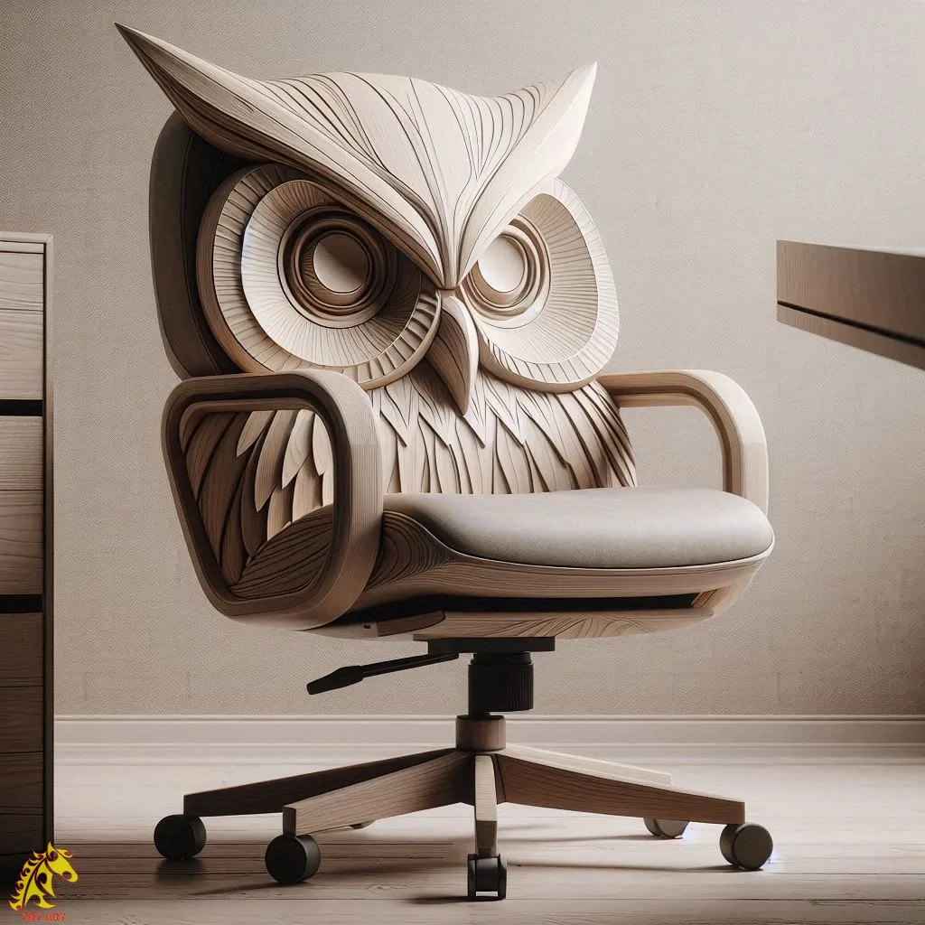 Owl Shaped Home Office Chair Design: A Blend of Functionality and Whimsy