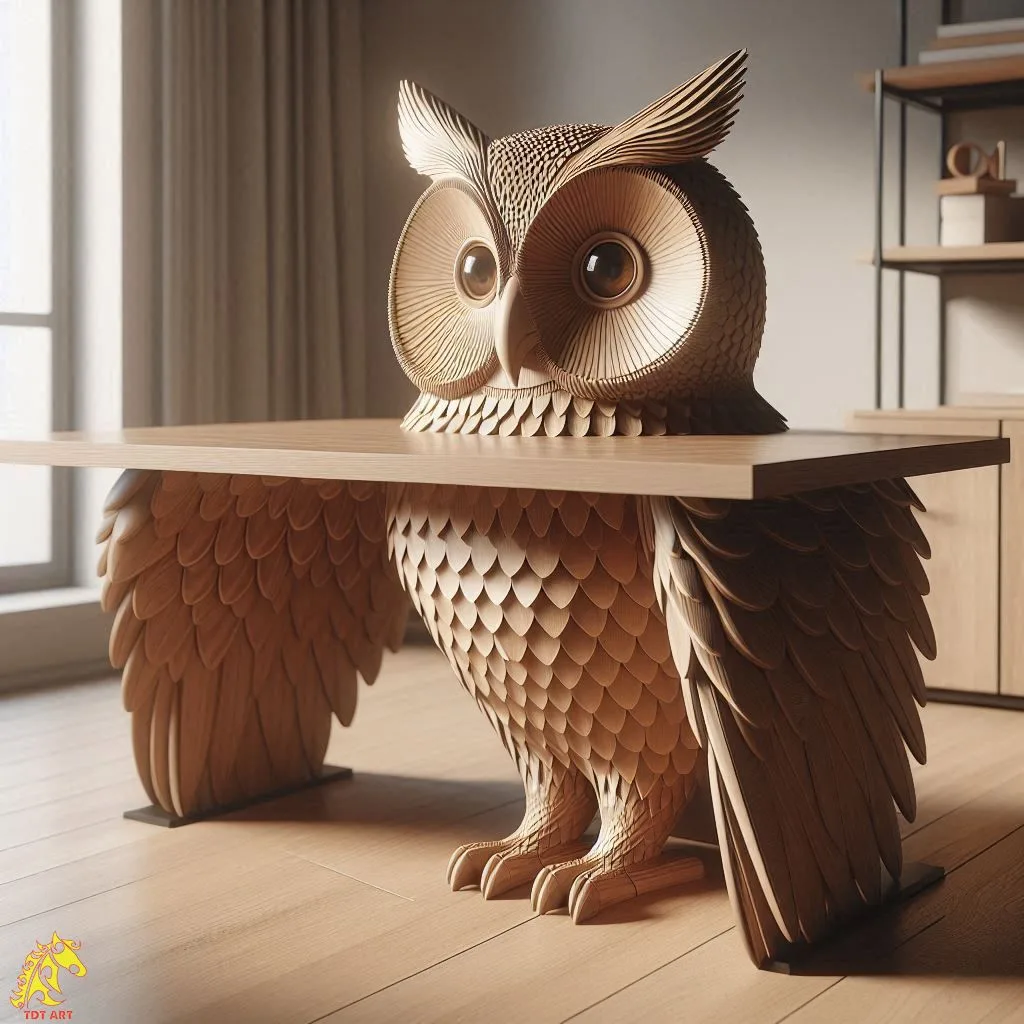 Owl Shaped Home Office Desk Design: A Unique Blend of Functionality and Aesthetic Charm