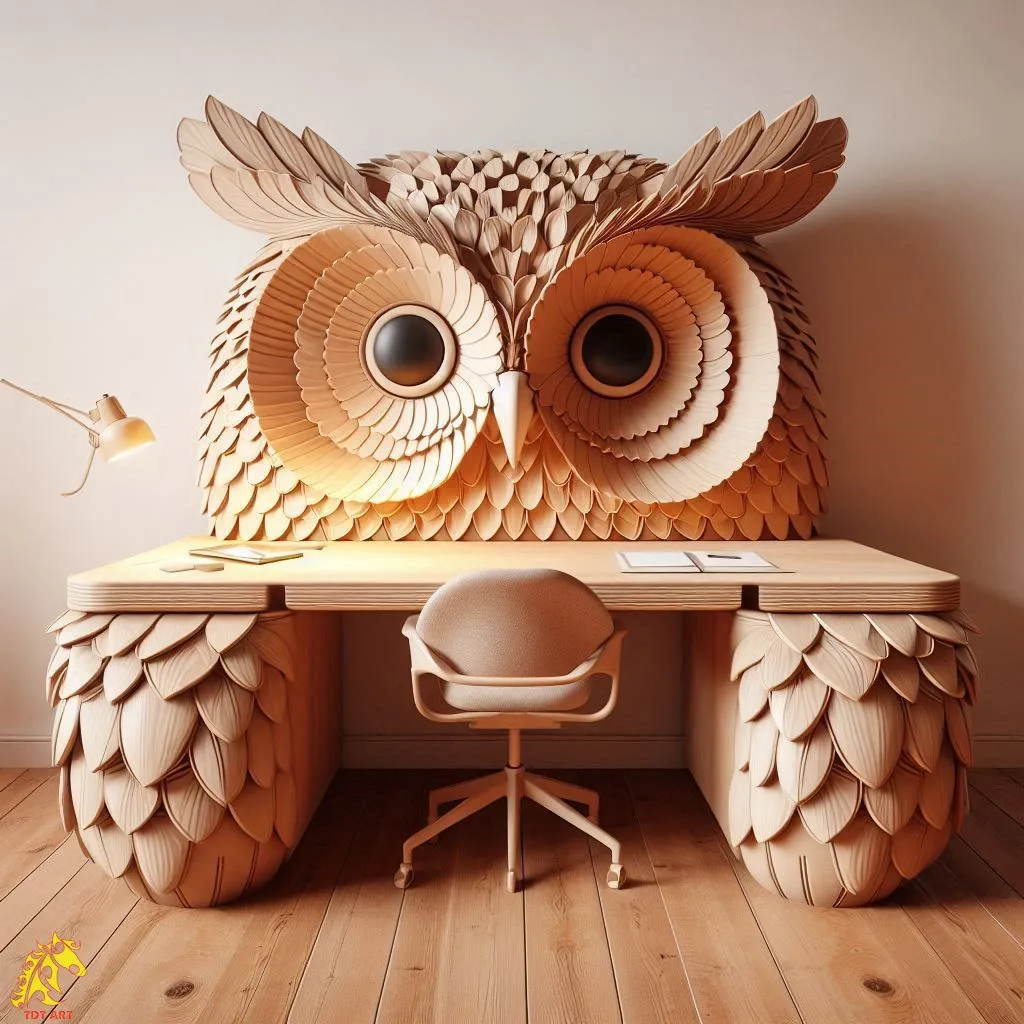 Owl Shaped Home Office Desk Design: A Unique Blend of Functionality and Aesthetic Charm