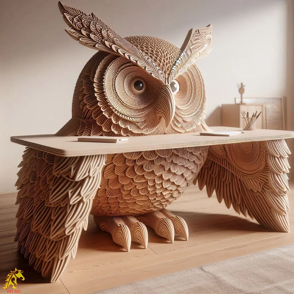 Owl Shaped Home Office Desk Design: A Unique Blend of Functionality and Aesthetic Charm