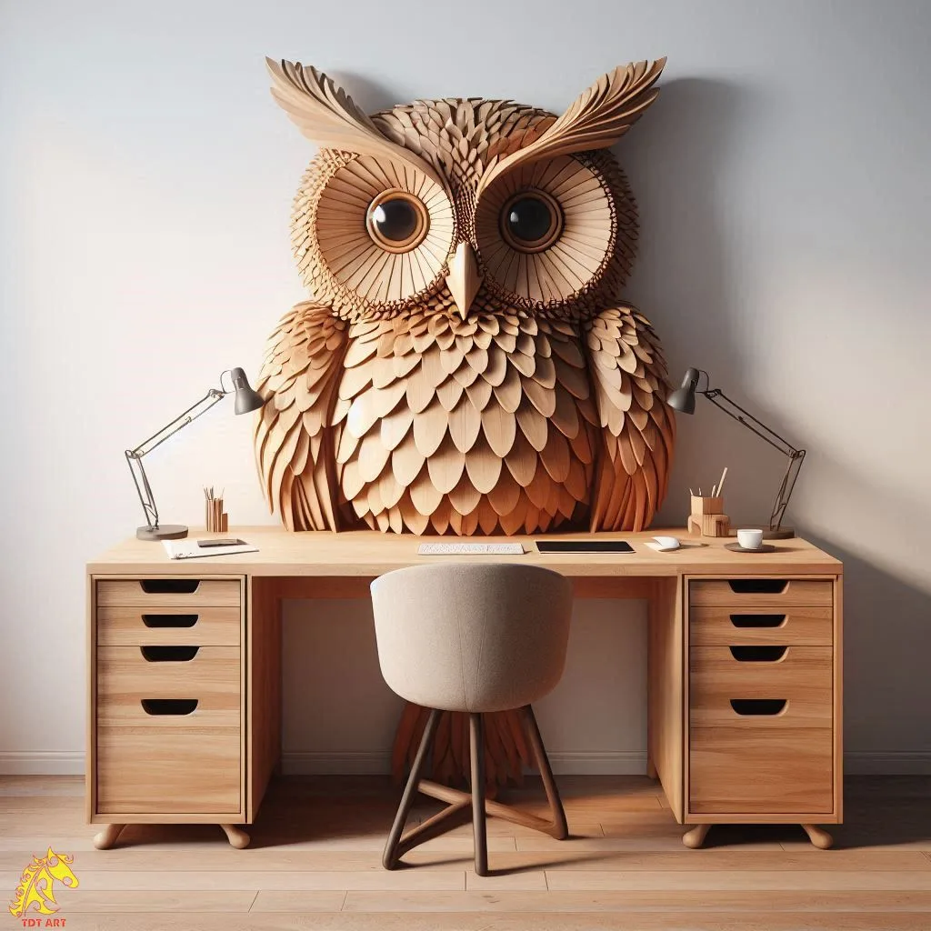 Owl Shaped Home Office Desk Design: A Unique Blend of Functionality and Aesthetic Charm