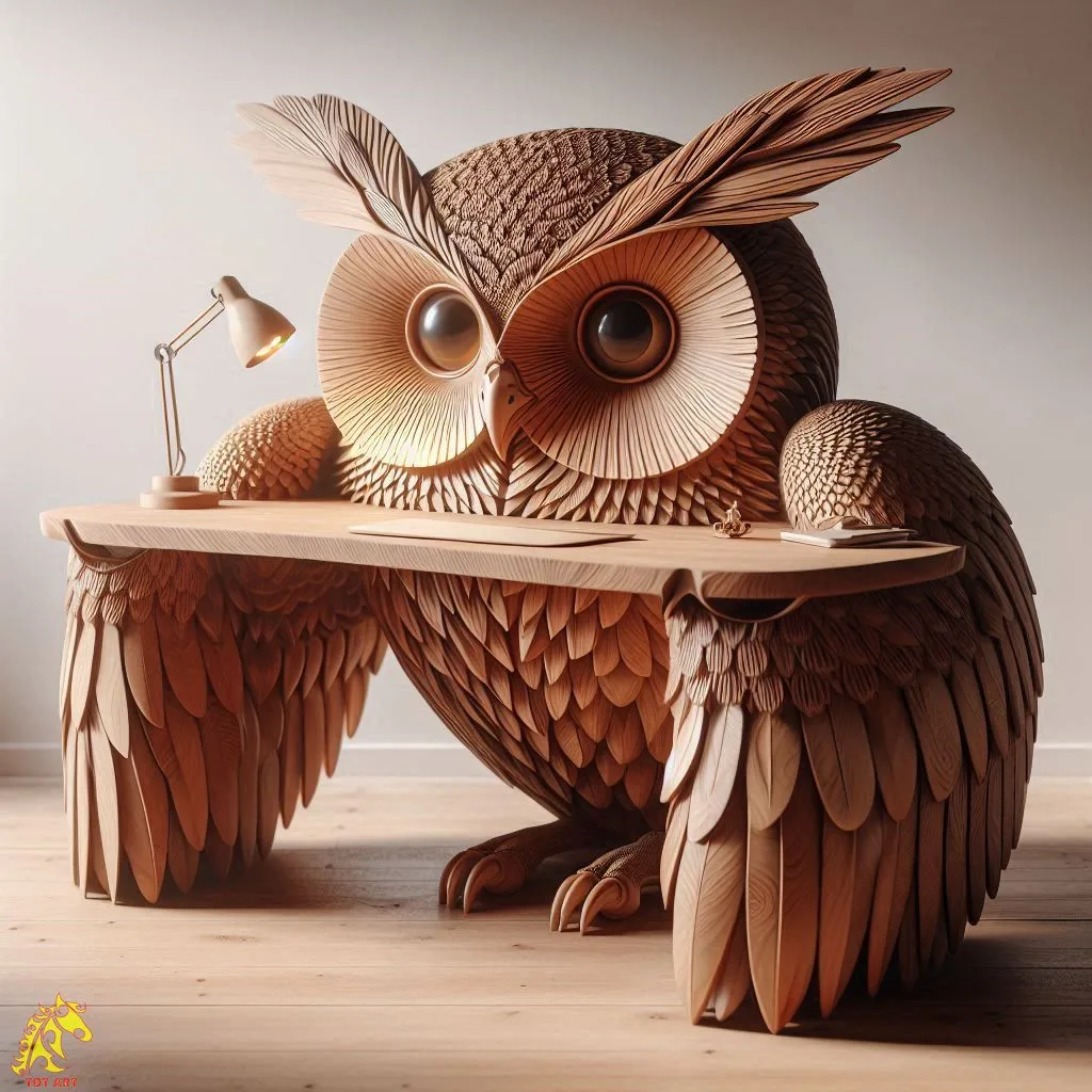 Owl Shaped Home Office Desk Design: A Unique Blend of Functionality and Aesthetic Charm