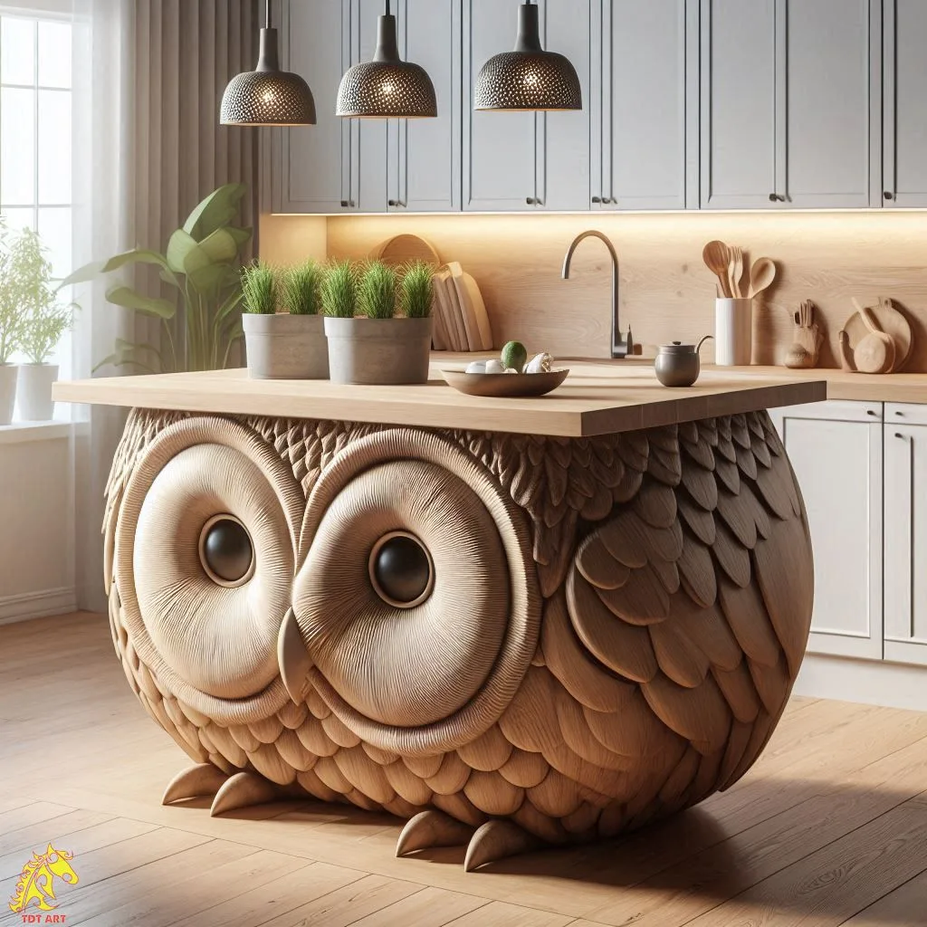 Owl Shaped Kitchen Island Design: A Whimsical and Functional Centerpiece