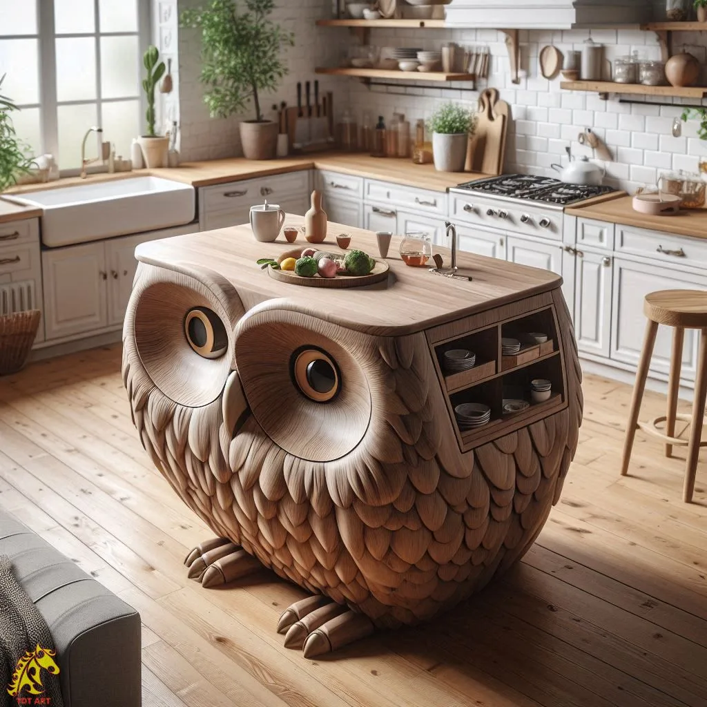 Owl Shaped Kitchen Island Design: A Whimsical and Functional Centerpiece